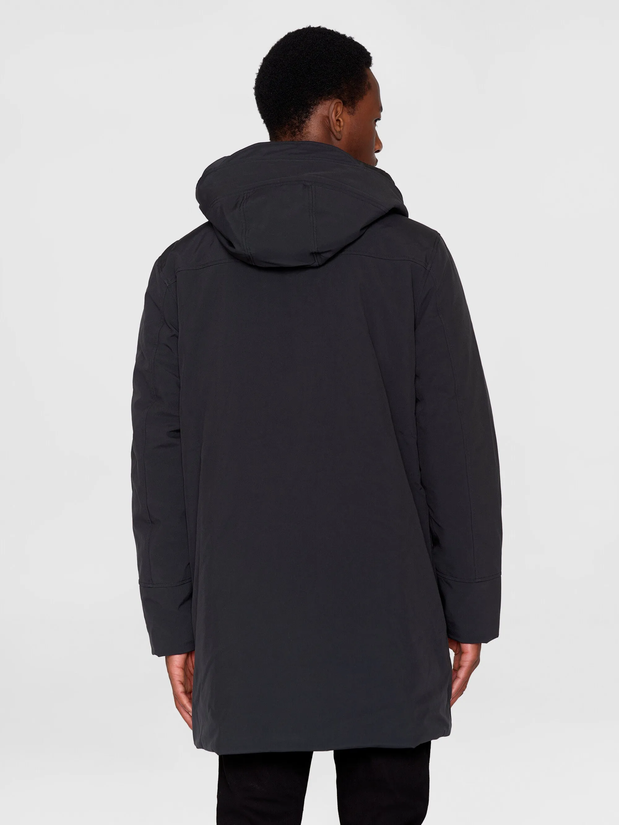 Long soft shell jacket CLIMATE SHELL - Black Jet Knowledge Cotton