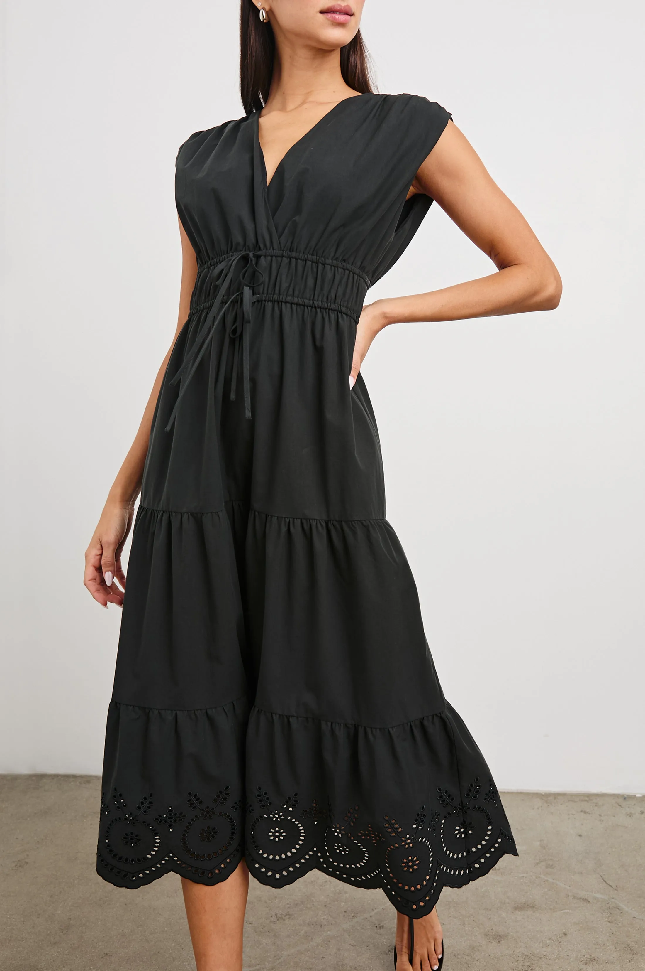 LUCIA DRESS - BLACK EYELET Rails
