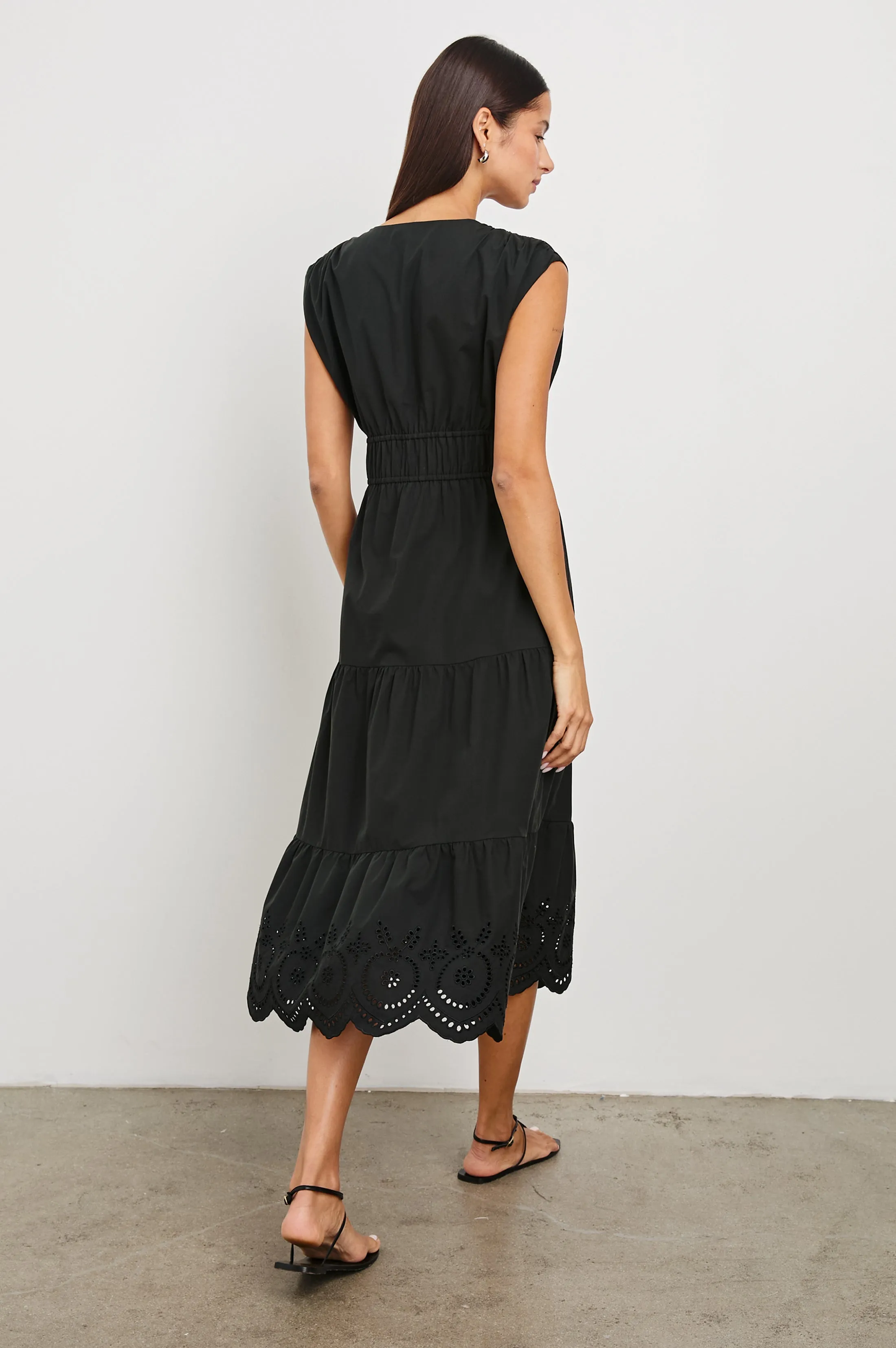 LUCIA DRESS - BLACK EYELET Rails