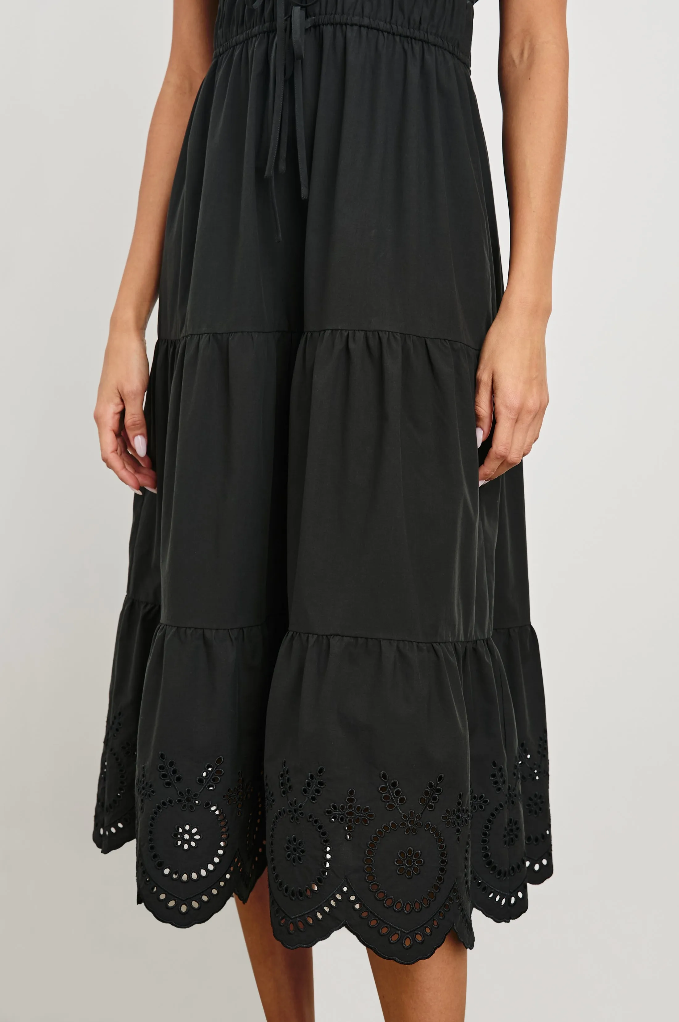 LUCIA DRESS - BLACK EYELET Rails