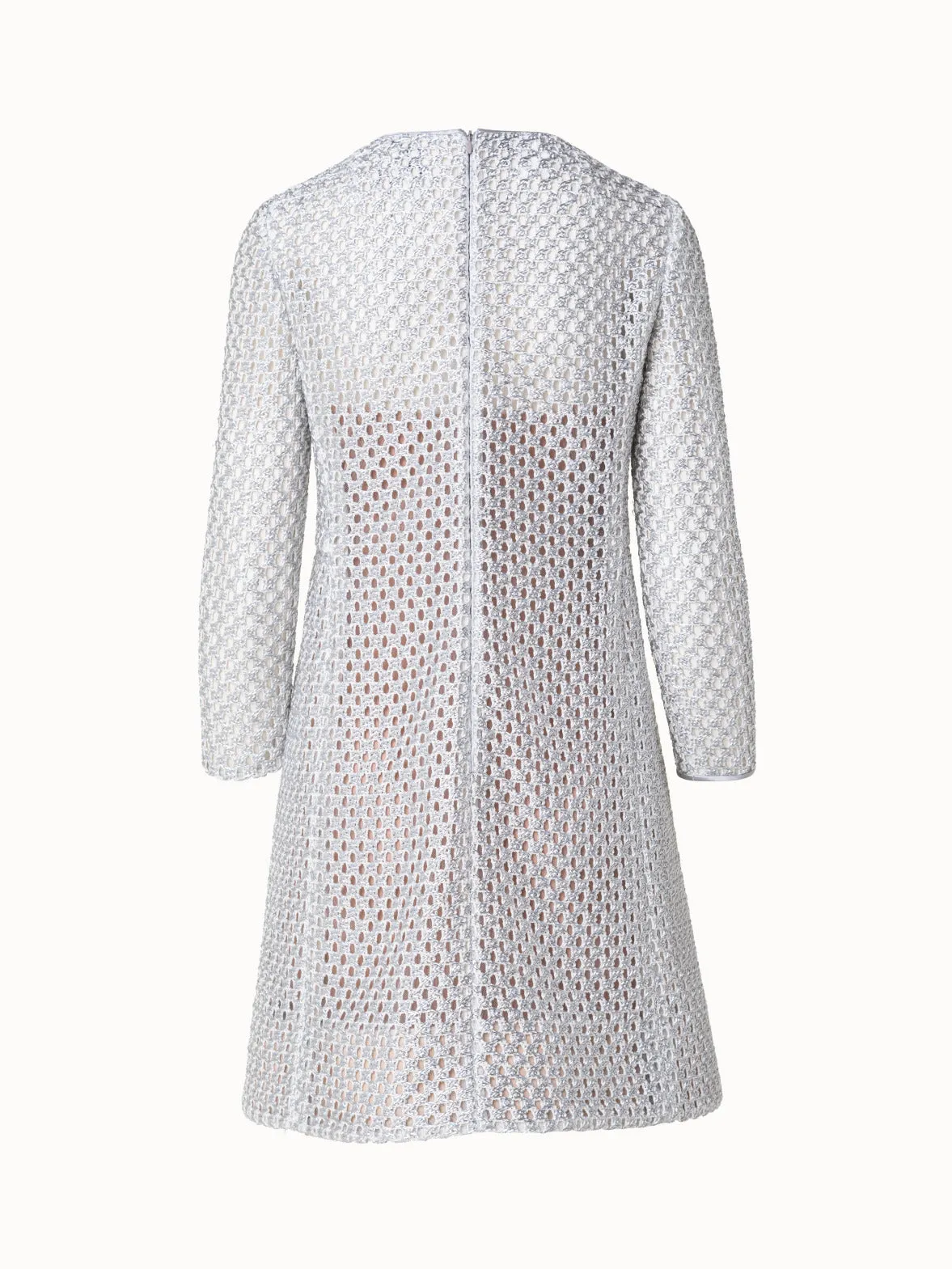 Lurex Cotton Crochet Embroidery Sheath Dress 