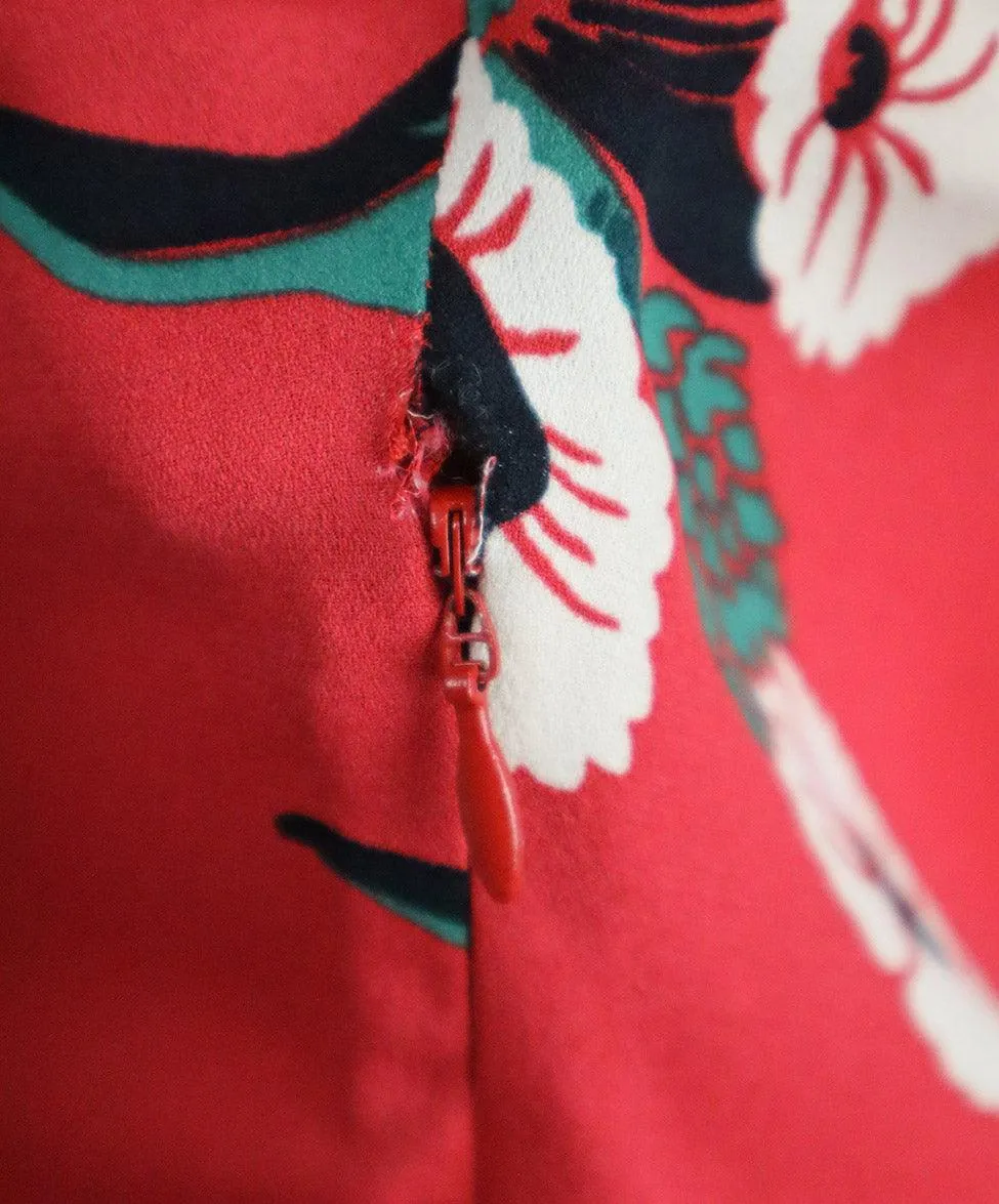Marni Red Floral Print Blouse sz 14