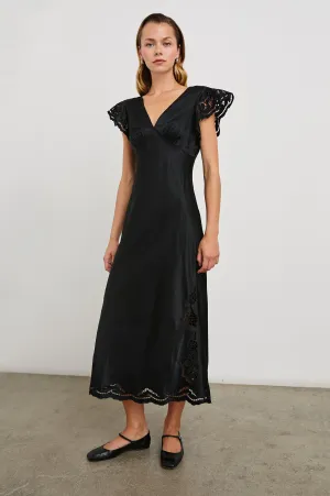 MCKENNA DRESS - BLACK EYELET Rails