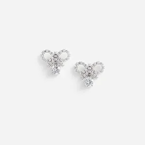 Micro Bow Crystal Earrings Self Portrait
