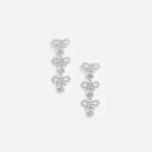 Micro Bow Crystal Tiered Earrings Self Portrait