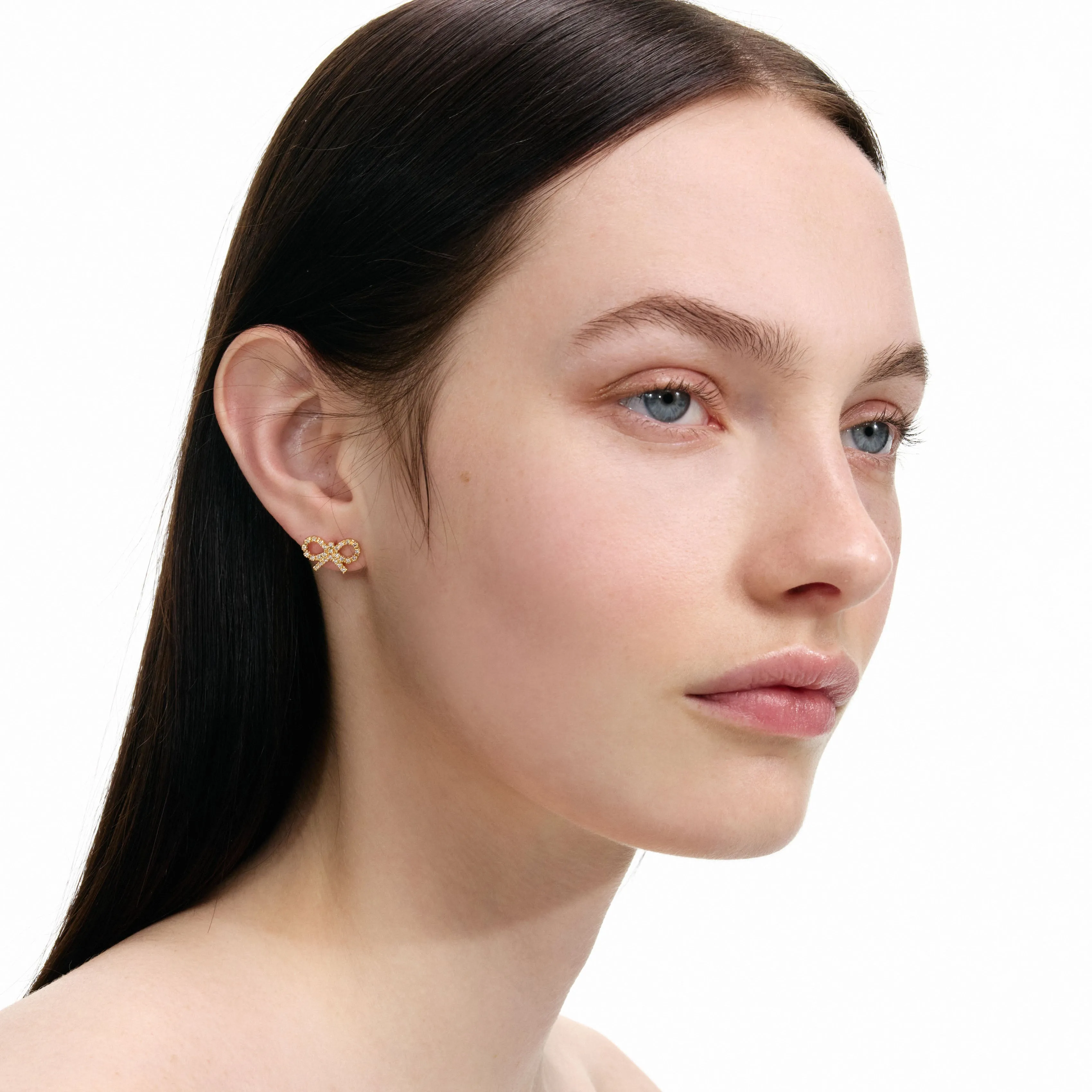 Micro Gold Bow Earrings Self Portrait