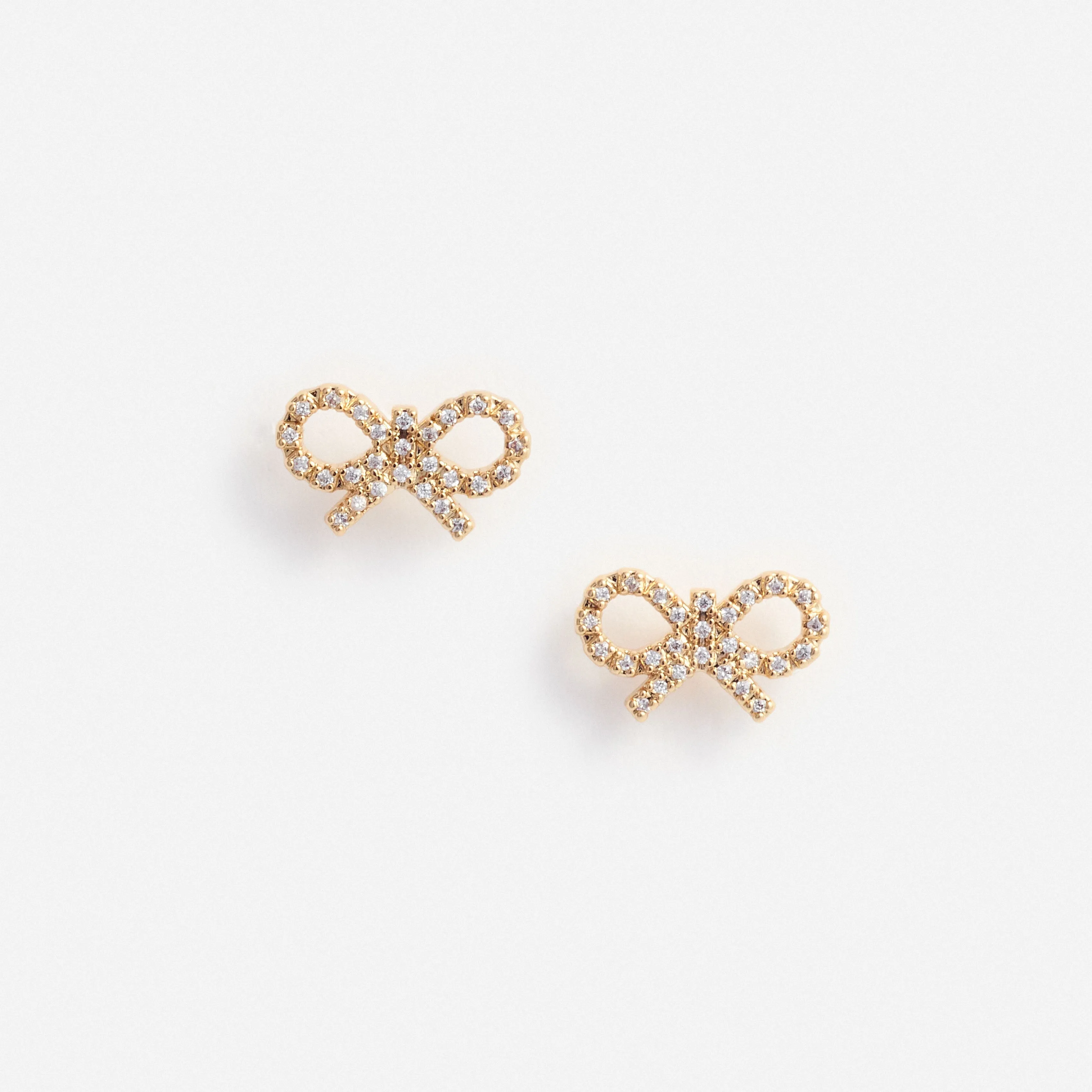 Micro Gold Bow Earrings Self Portrait