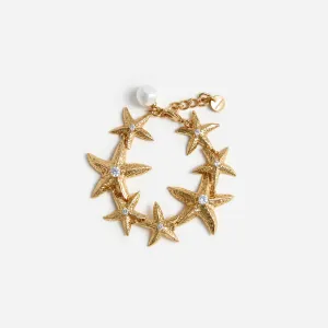 Mottled Gold Sea Star Bracelet Self Portrait