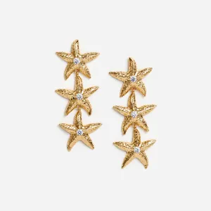 Mottled Gold Sea Star Earrings Self Portrait