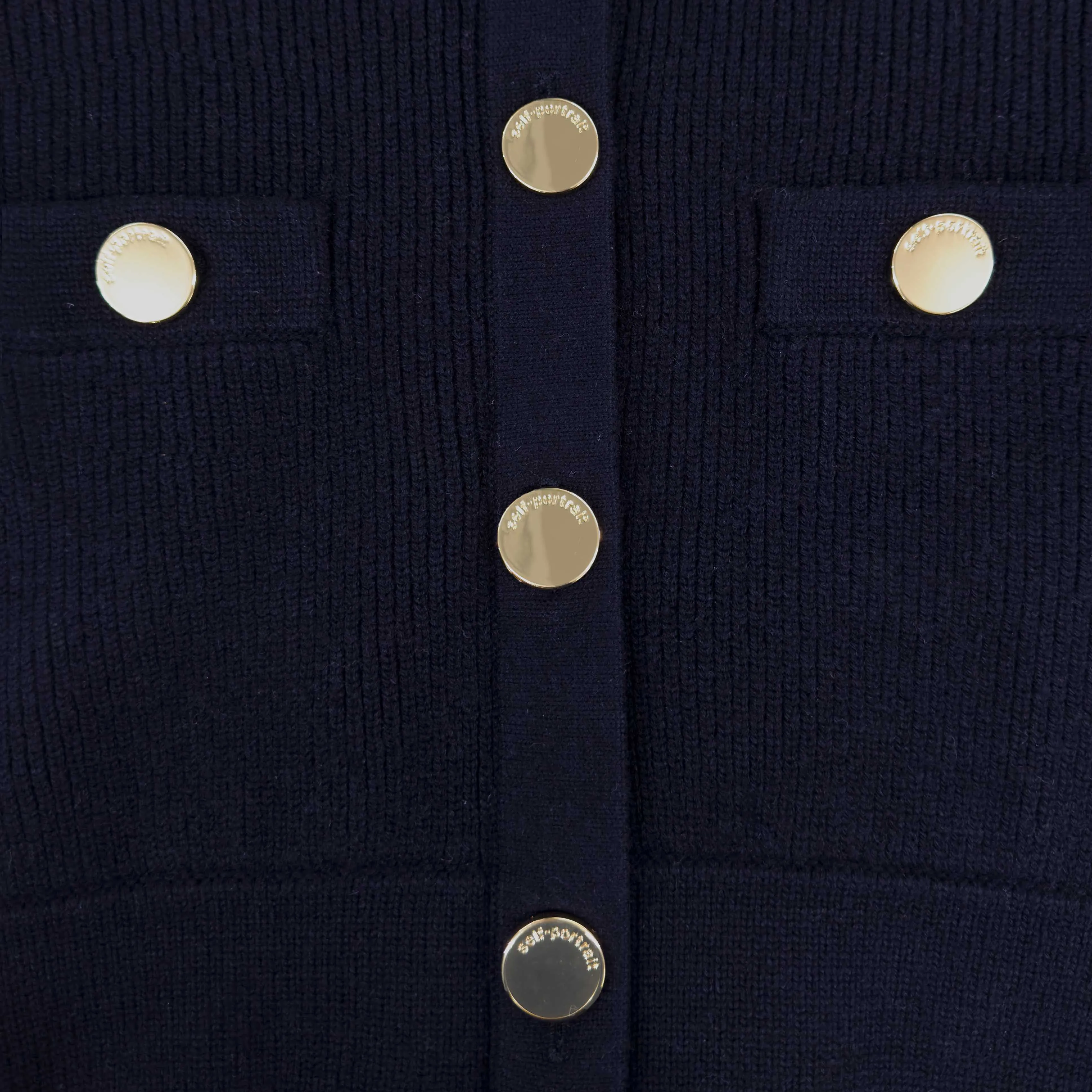 Navy Relaxed Fit Cardigan Self Portrait