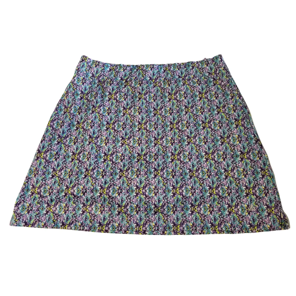 New Bermuda Sands Purple Print Pull-On Skort Size XL MSP$65