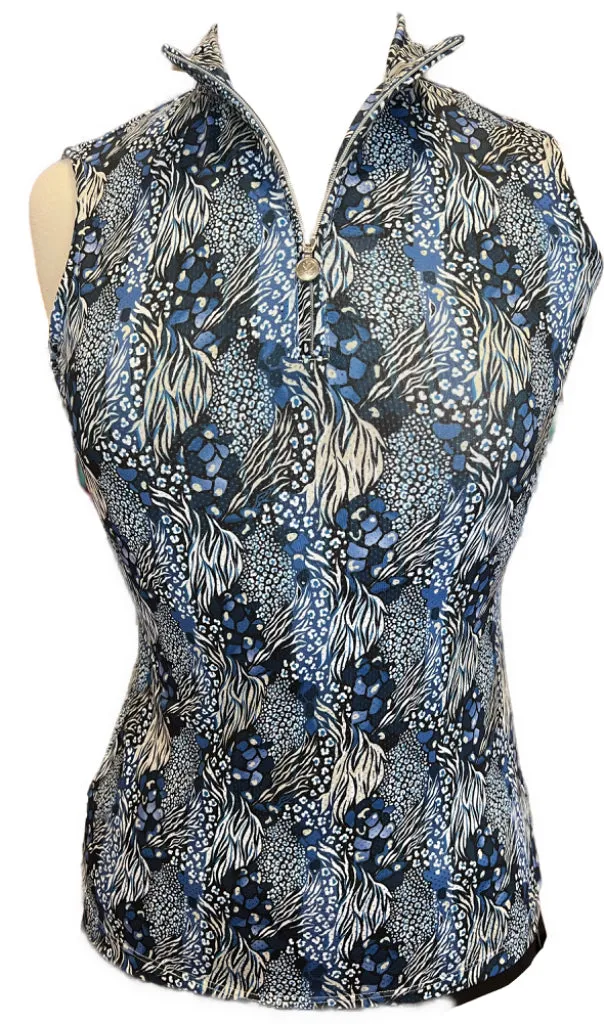 New Daily Sports Blue Felice Sleeveless Golf Polo Size XS MSP$