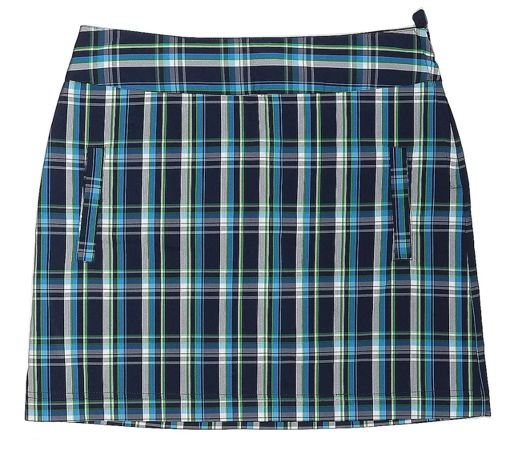 New Lija Navy Plaid Skort with White, Blue & Green Size 8 MSP$85