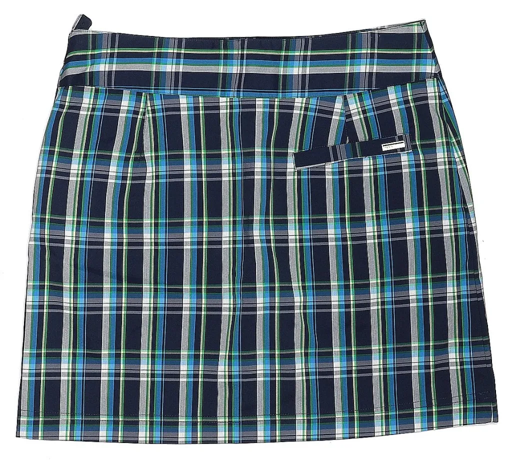New Lija Navy Plaid Skort with White, Blue & Green Size 8 MSP$85