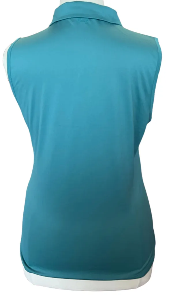 New Under Armour Green Sleeveless Polo with Logo Size XL MSP$52