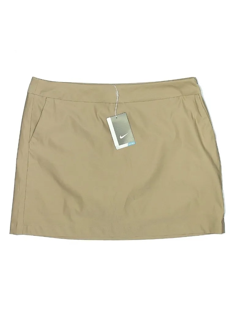 New Women's Nike Golf Khaki Performance Skort Size 14 MSP$75