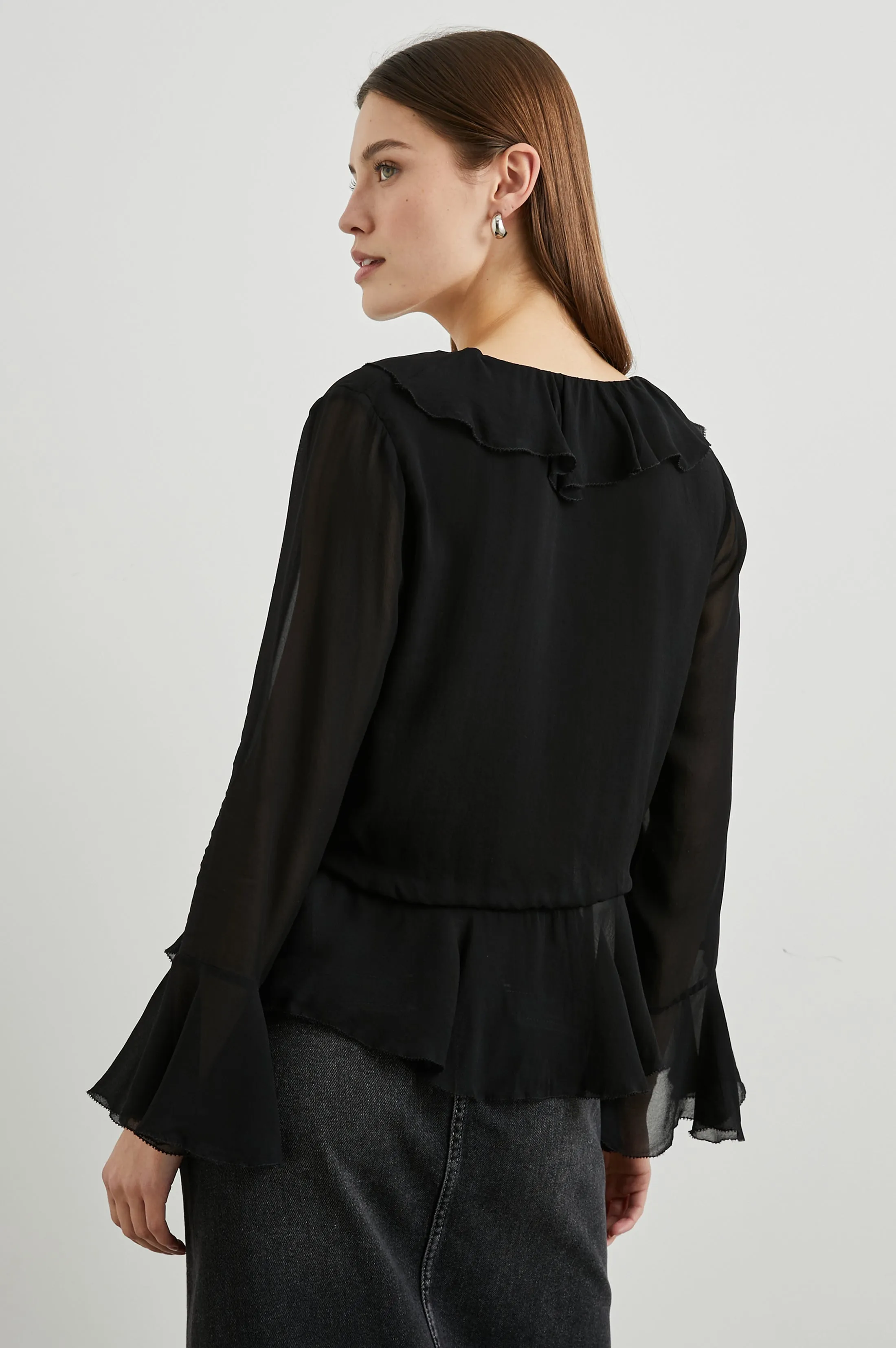 NICOLETTA TOP - BLACK Rails
