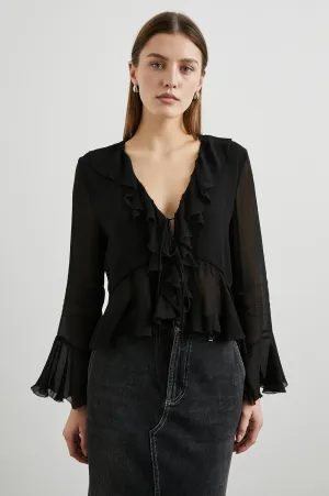 NICOLETTA TOP - BLACK Rails