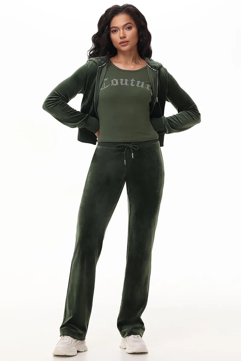 OG Big Bling Velour Track Pants Juicy Couture
