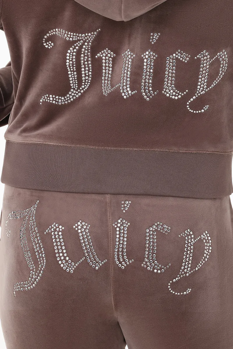 OG Big Bling Velour Track Pants Juicy Couture