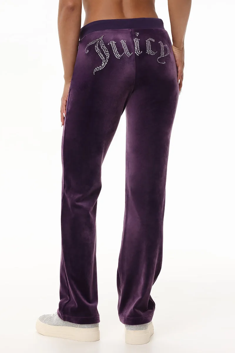OG Big Bling Velour Track Pants Juicy Couture