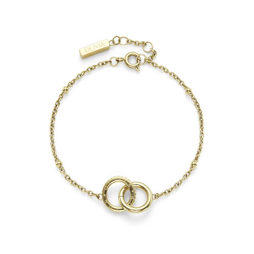 Olivia Burton Classic Amity Interlock Gold Plated Bracelet 24100315