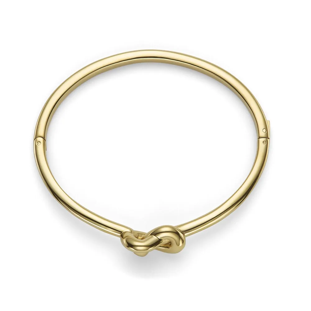 Olivia Burton Classic Lovers Knot Gold Plated Bangle 24100223