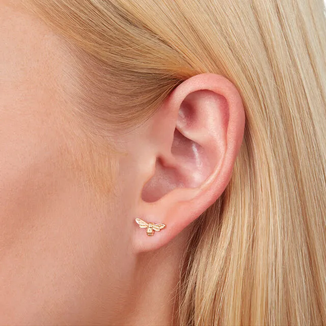 Olivia Burton Lucky Bee Gold Stud Earrings OBJAME23N