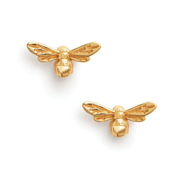 Olivia Burton Lucky Bee Gold Stud Earrings OBJAME23N