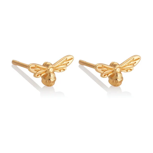 Olivia Burton Lucky Bee Gold Stud Earrings OBJAME23N