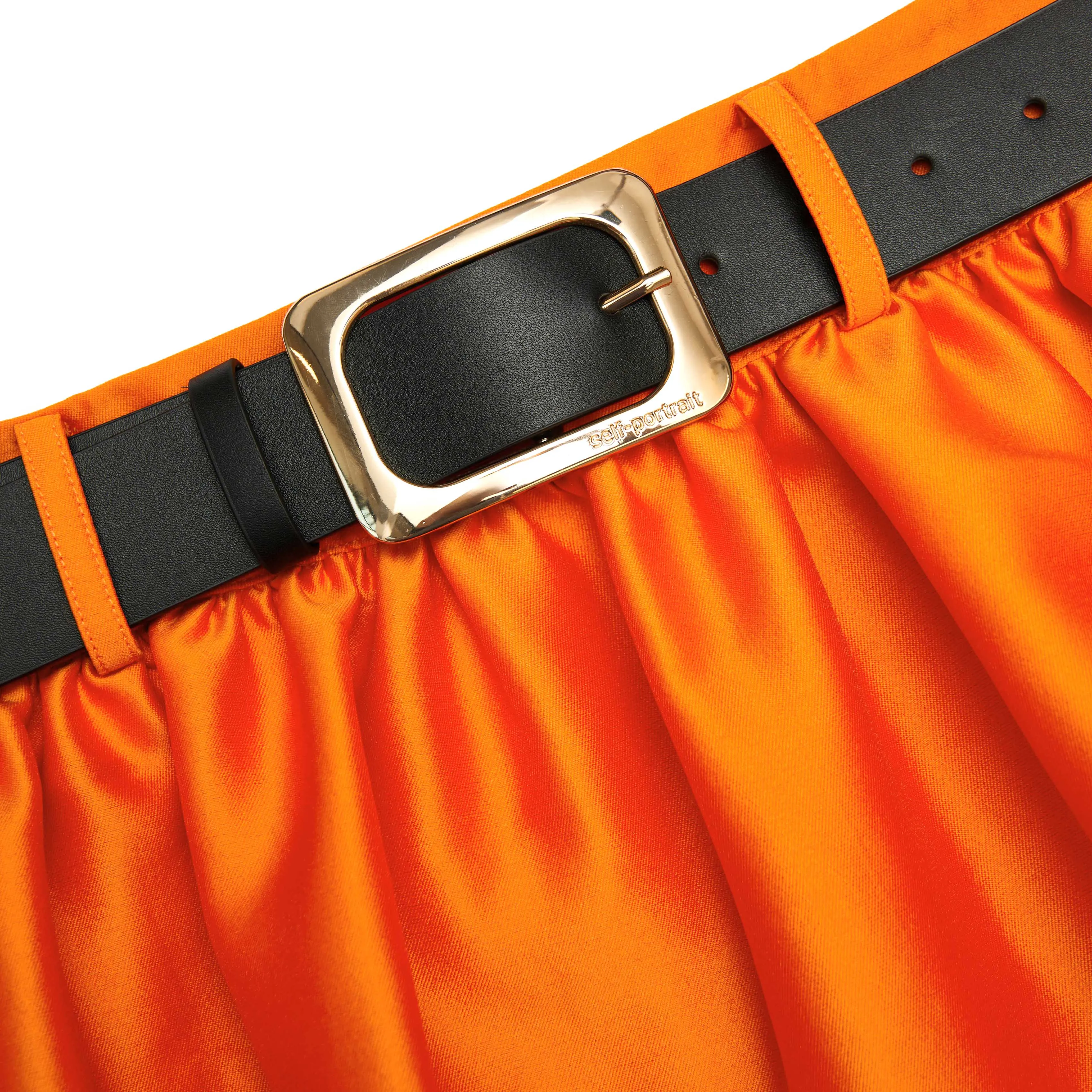 Orange Taffeta Skort Self Portrait