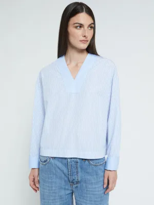 Ottod'Ame Striped Shirt Blue & White