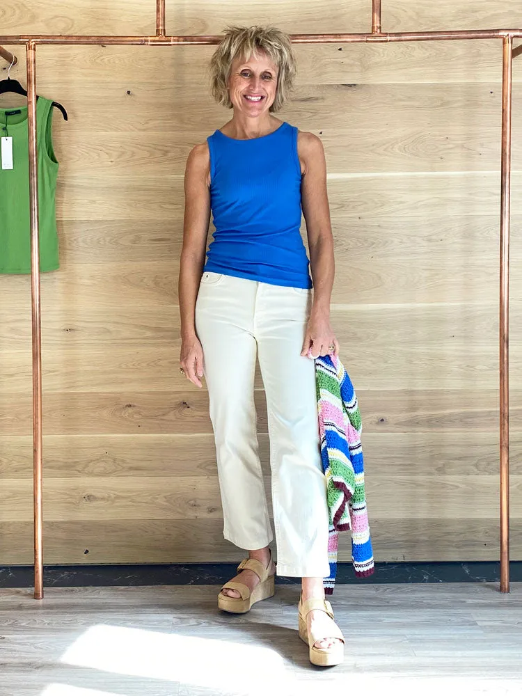 Oui Filiz Vest Top Bright Cobalt