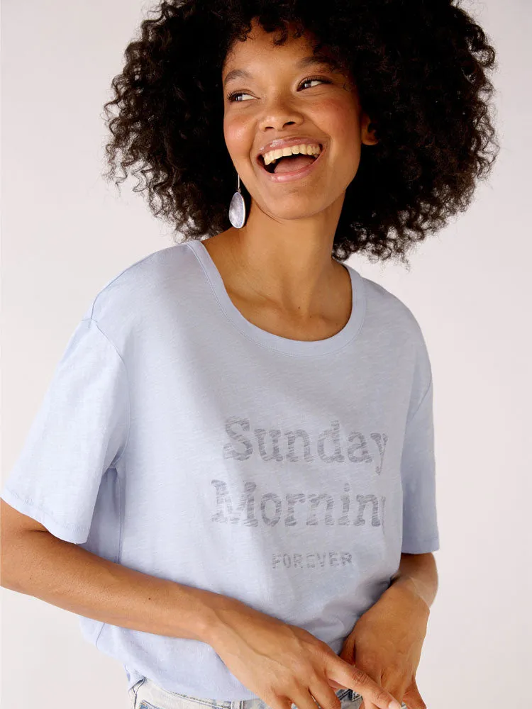 Oui Printed T-Shirt Blue