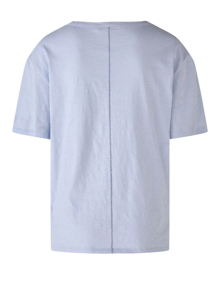 Oui Printed T-Shirt Blue
