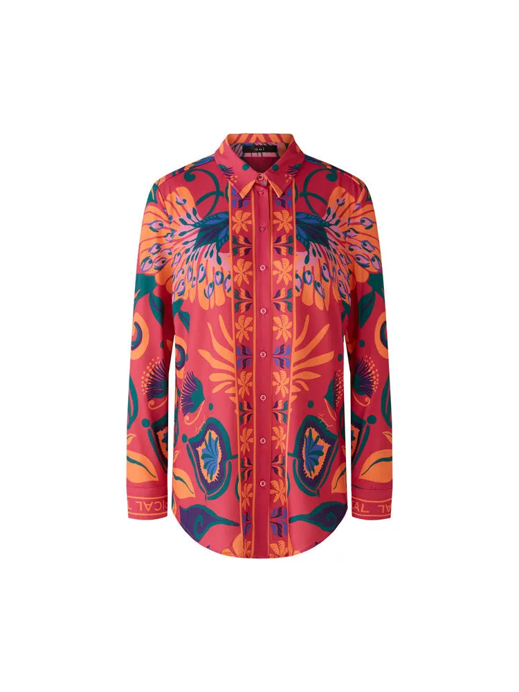 Oui Shirt Pink & Orange