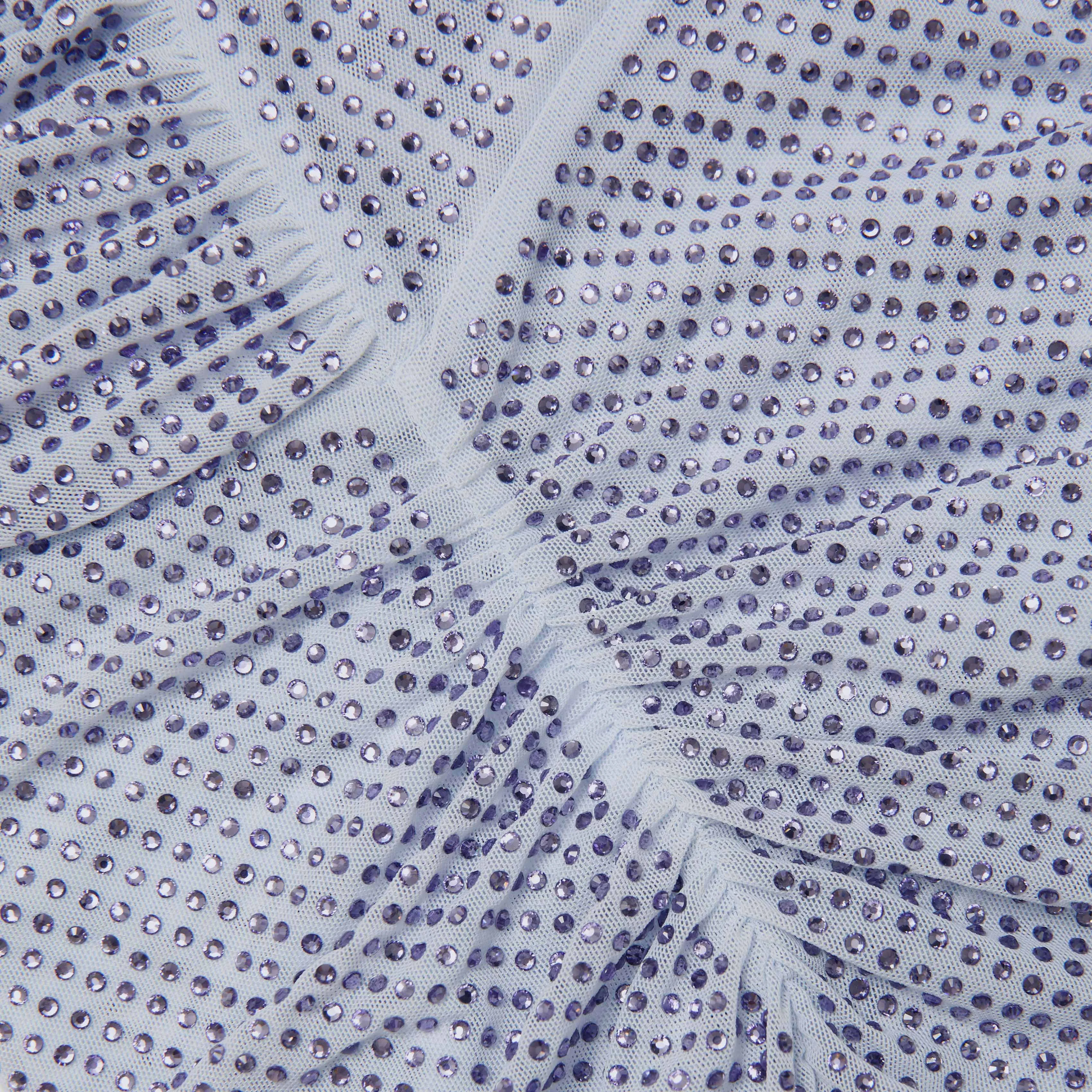 Pale Blue Rhinestone Top Self Portrait