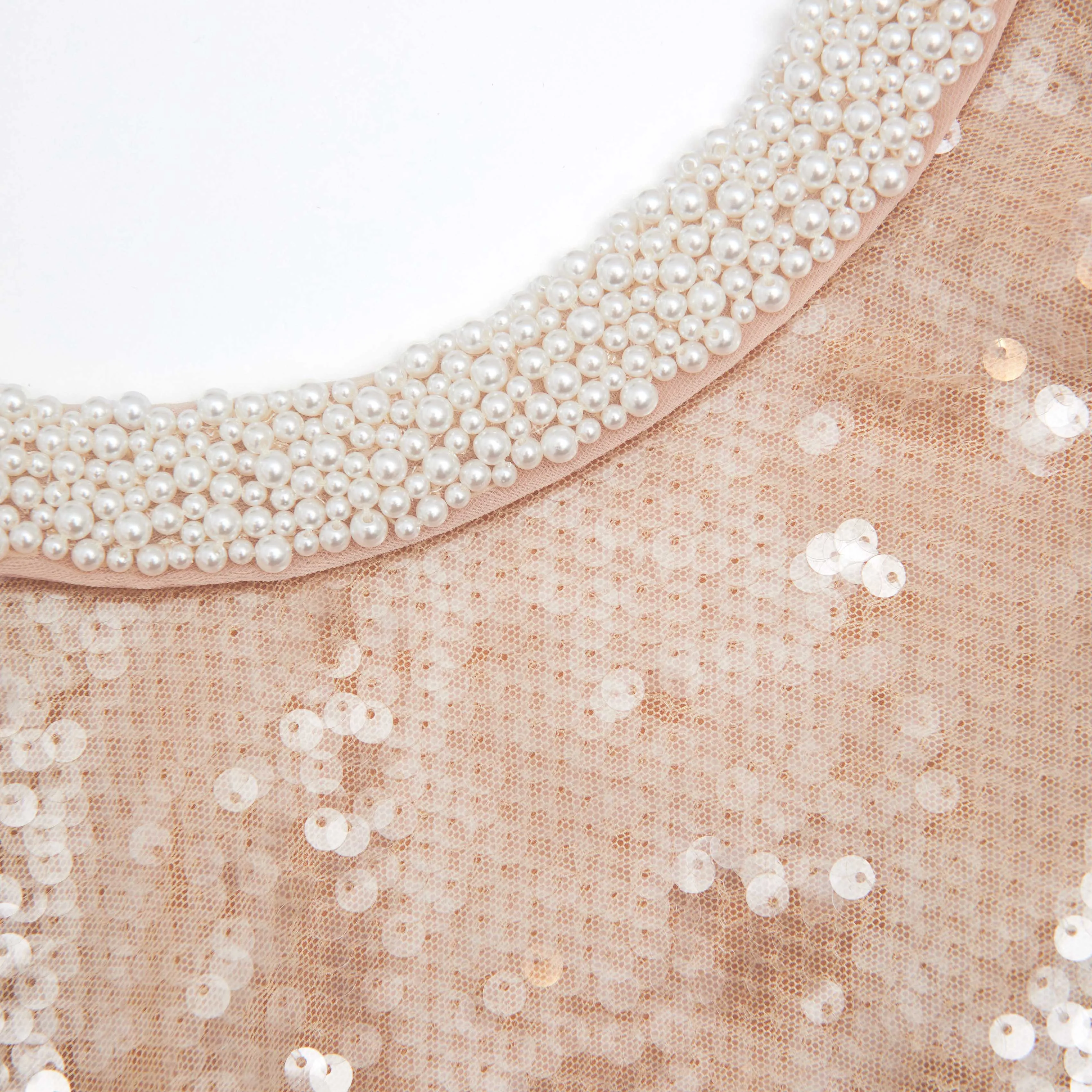 Pearl Trim Sequin Top Self Portrait