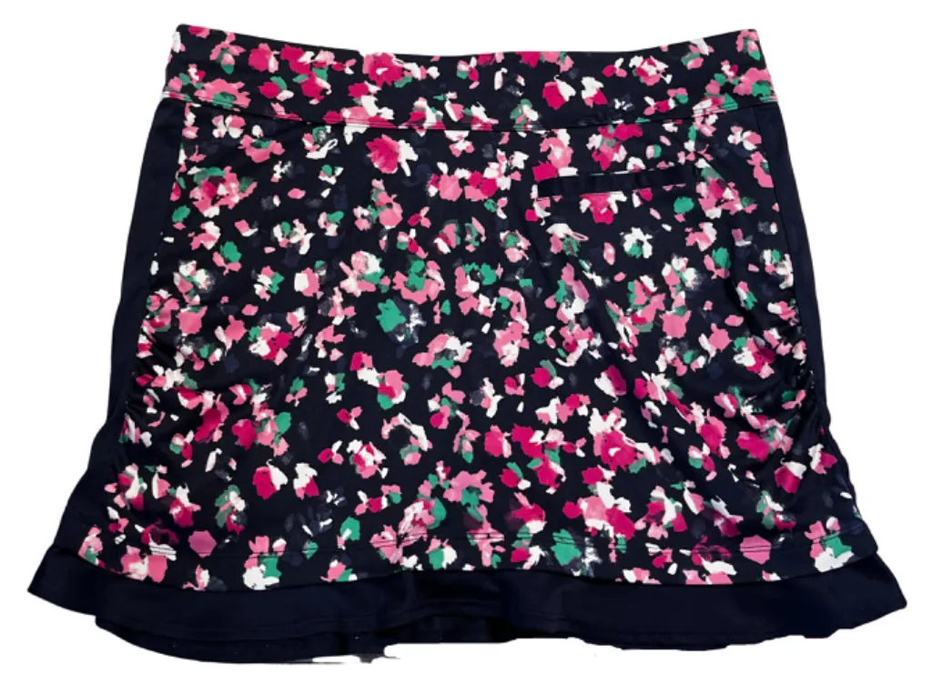 PGA Tour Navy & Pink Floral Pattern Golf Skort Size XL