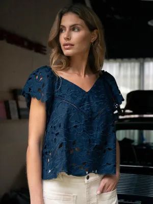Pieszak Pina Mix Top Midnight Navy