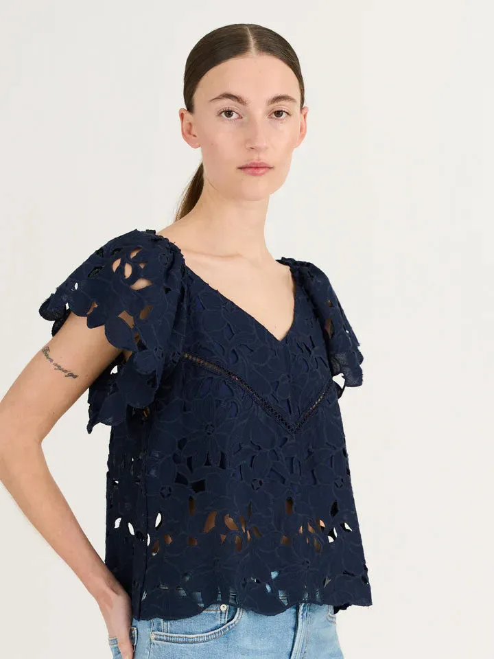 Pieszak Pina Mix Top Midnight Navy
