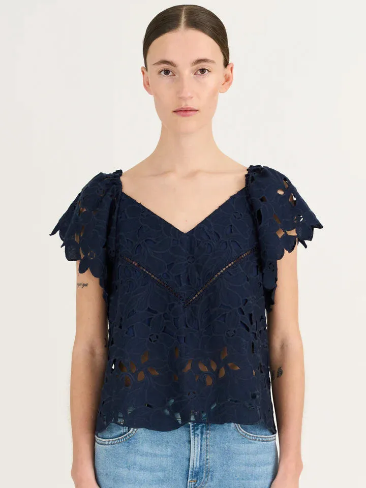 Pieszak Pina Mix Top Midnight Navy