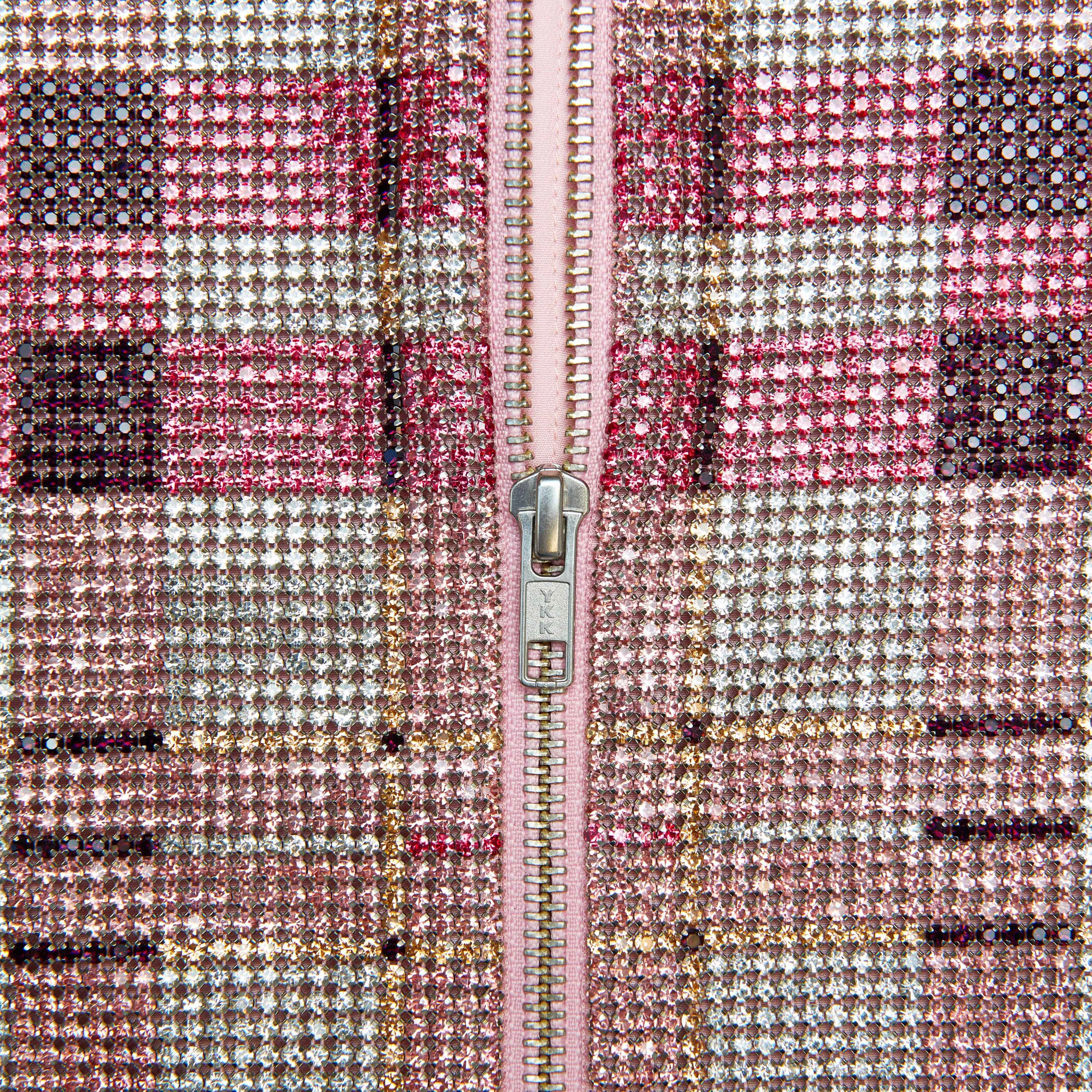 Pink Check Chainmail Skirt Self Portrait