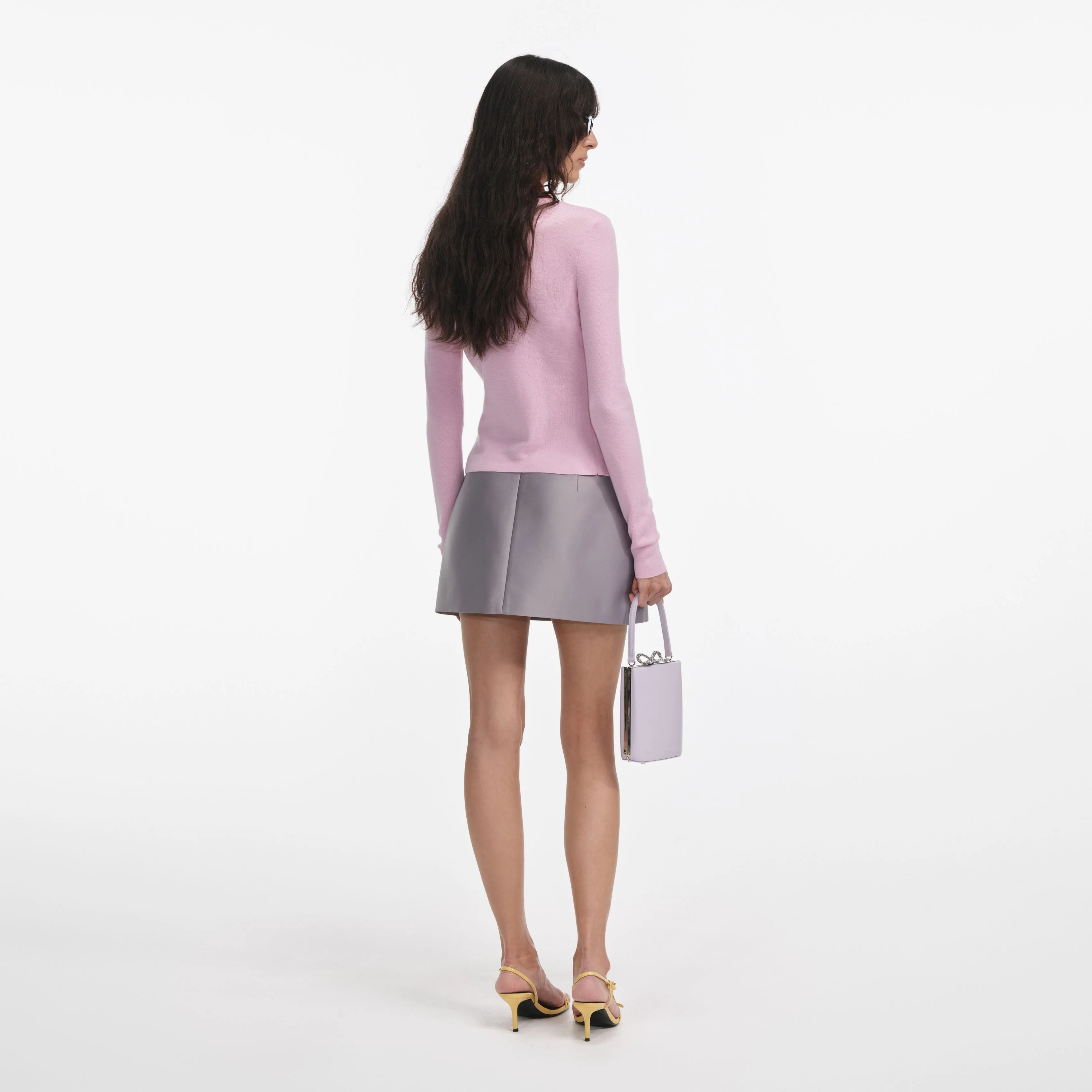Pink Merino Wool Cardigan Self Portrait