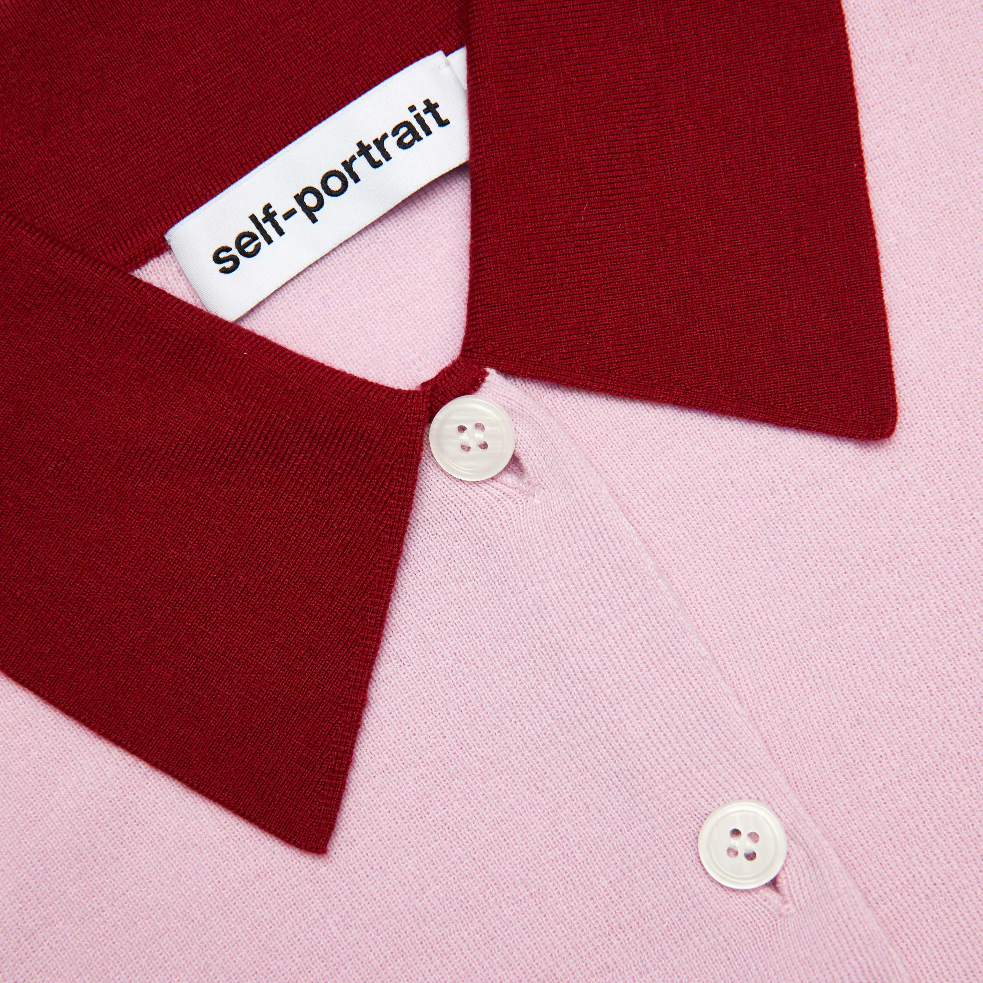 Pink Merino Wool Cardigan Self Portrait