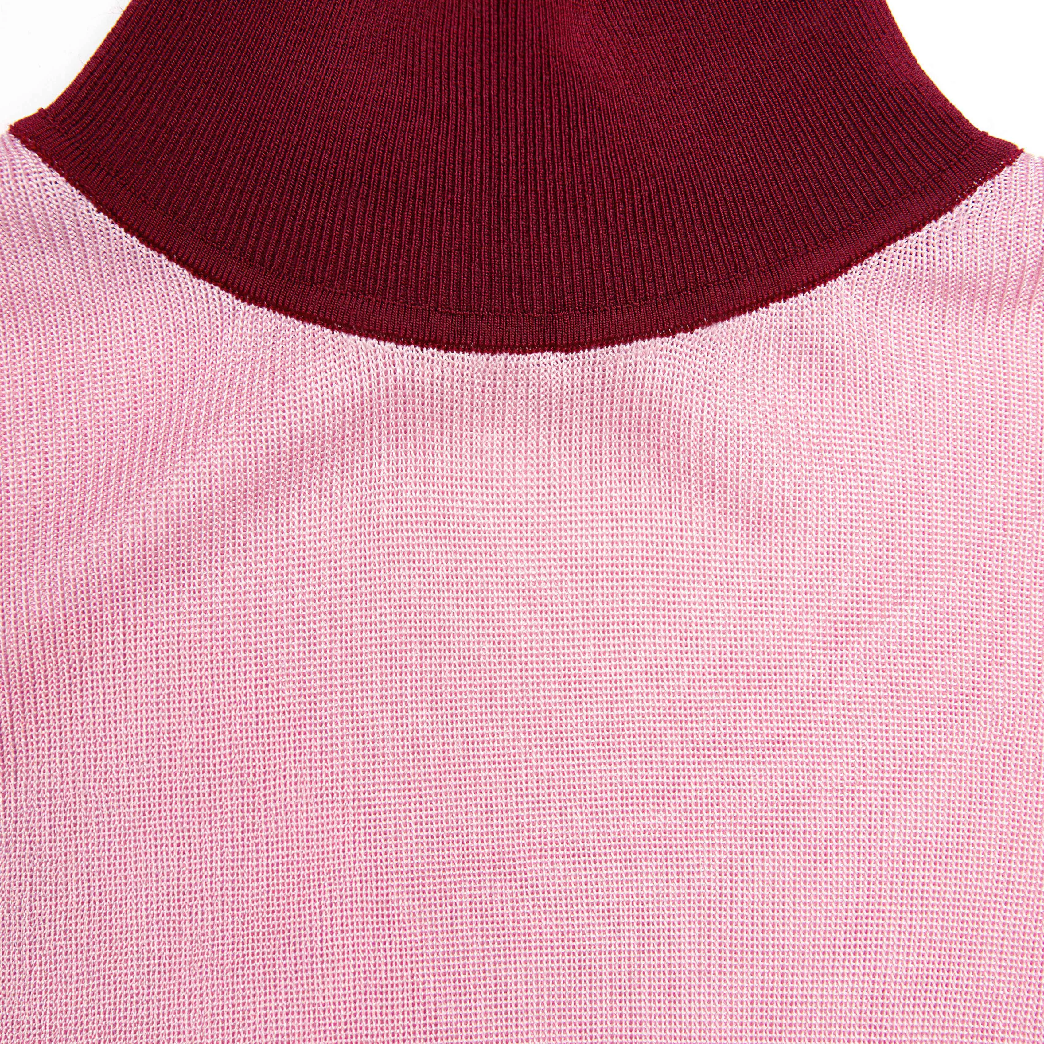 Pink Viscose Knit Top Self Portrait