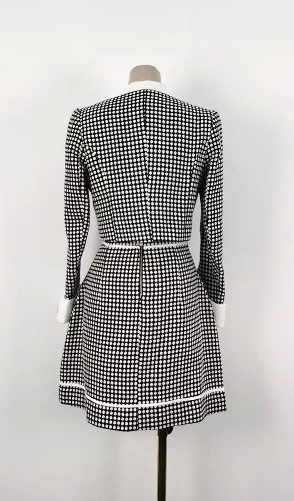 PLAID ROUND NECK LONG SLEEVE BOWKNOT TWO-PIECE SETS Gloria Lanvin