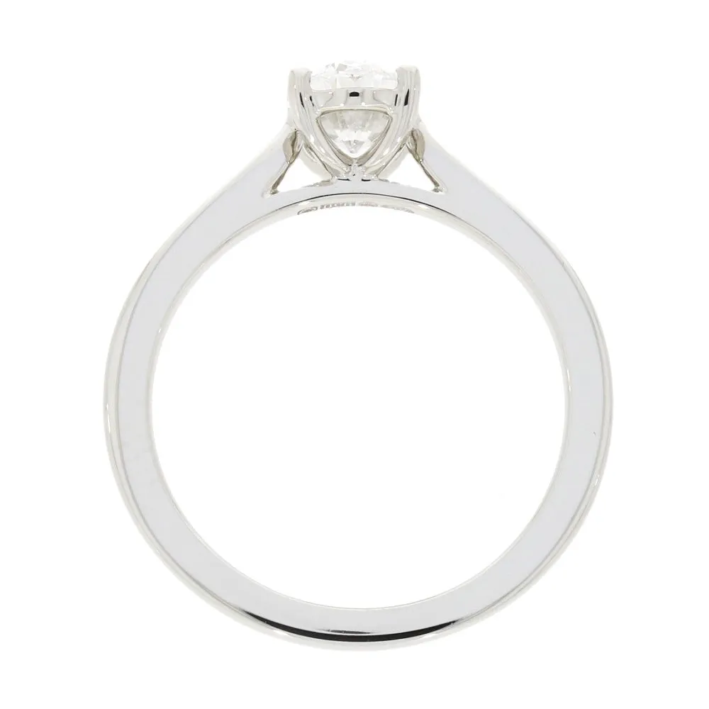 Platinum 1.00ct Oval Brilliant Cut Lab Grown Diamond Solitaire Ring D VS1