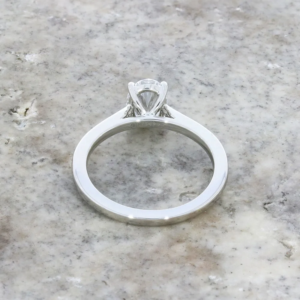 Platinum 1.00ct Oval Brilliant Cut Lab Grown Diamond Solitaire Ring D VS1