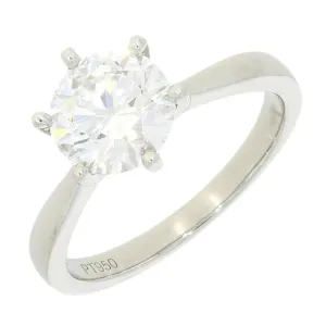 Platinum 1.80ct Brilliant Cut Lab Grown Diamond Solitaire Ring D VS2